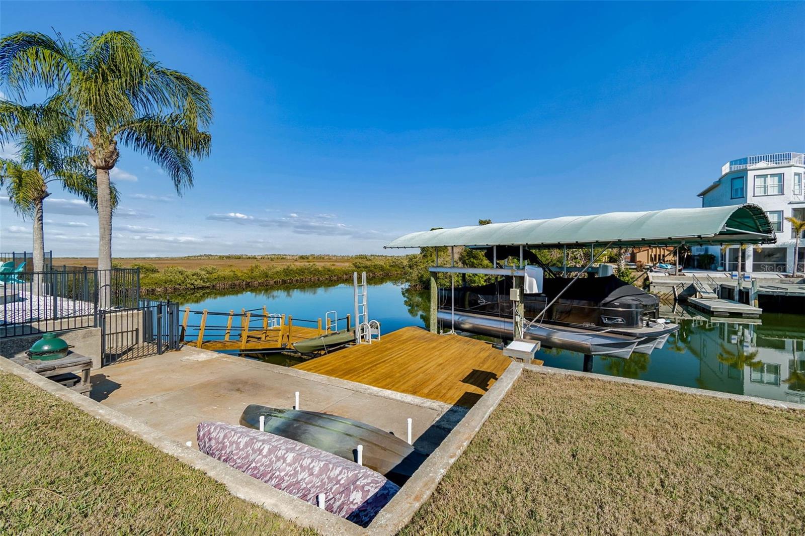Boat dock – showing main dock + additional dock