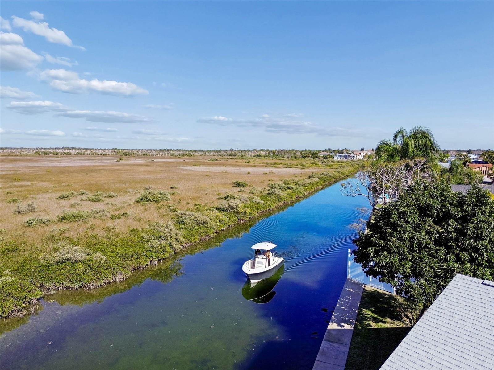 Waterway view – leading directly to the Gulf