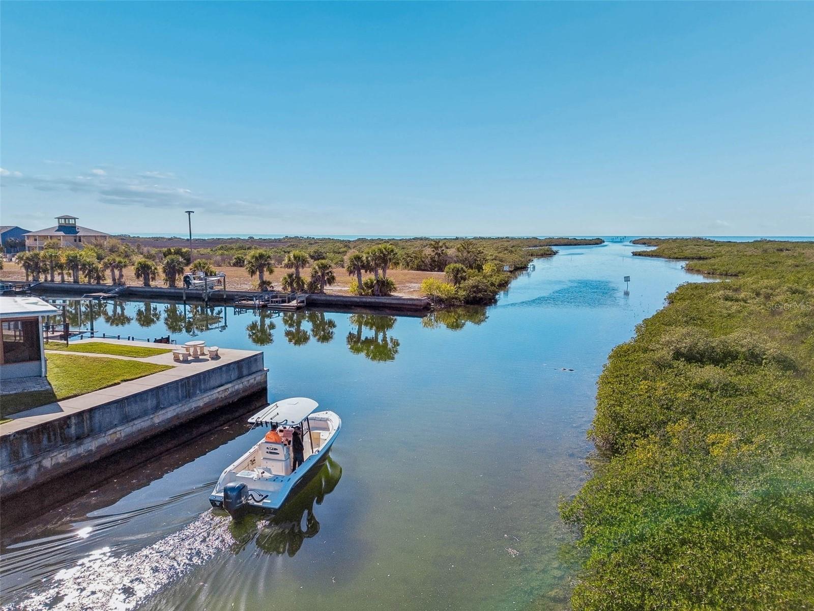 Waterway view – leading directly to the Gulf