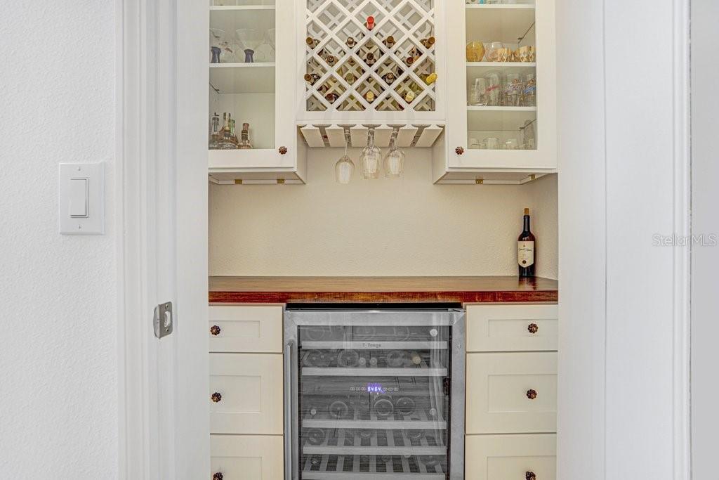 Dry Bar with Wine Refrigerator