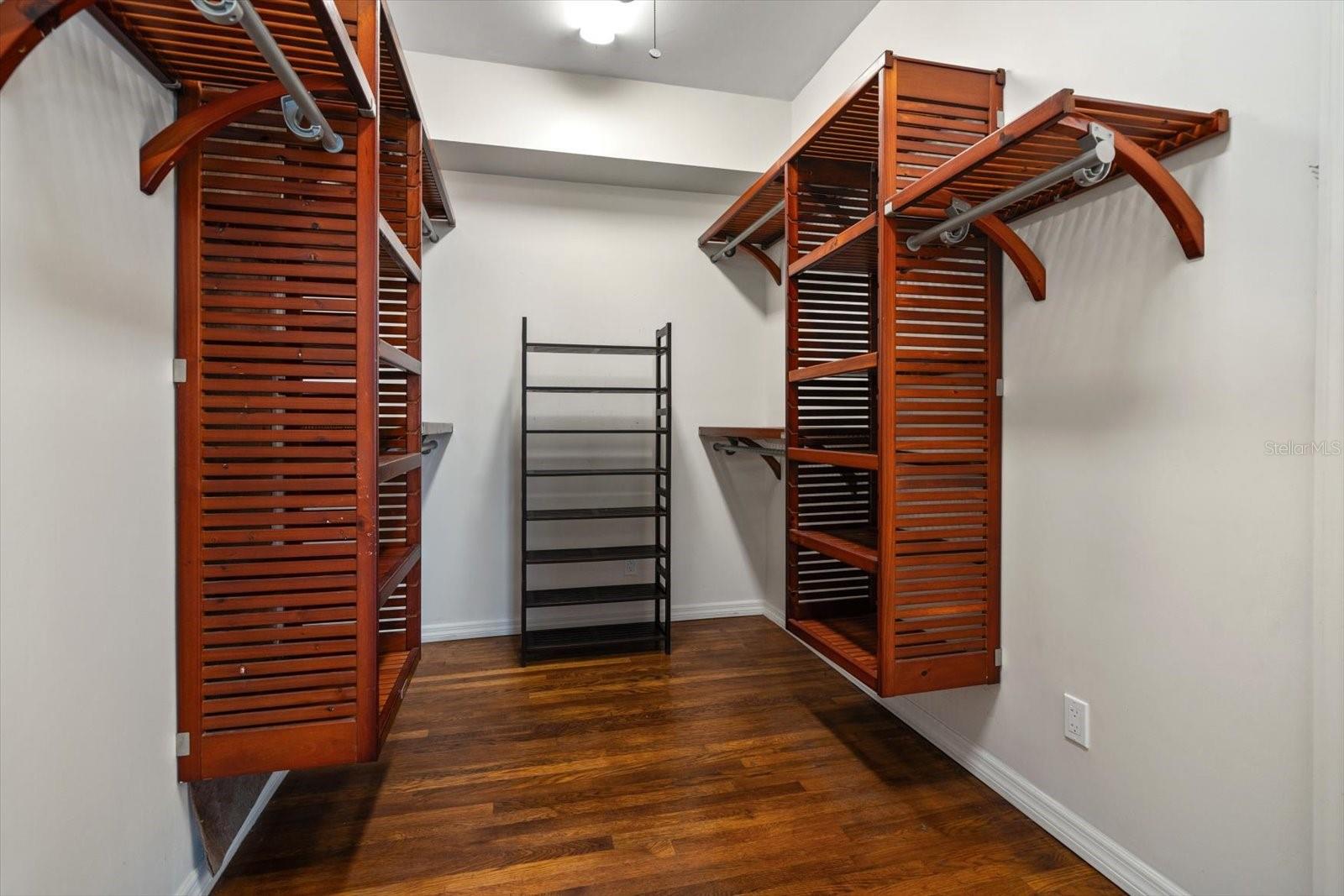 Primary walk in cedar lined closet