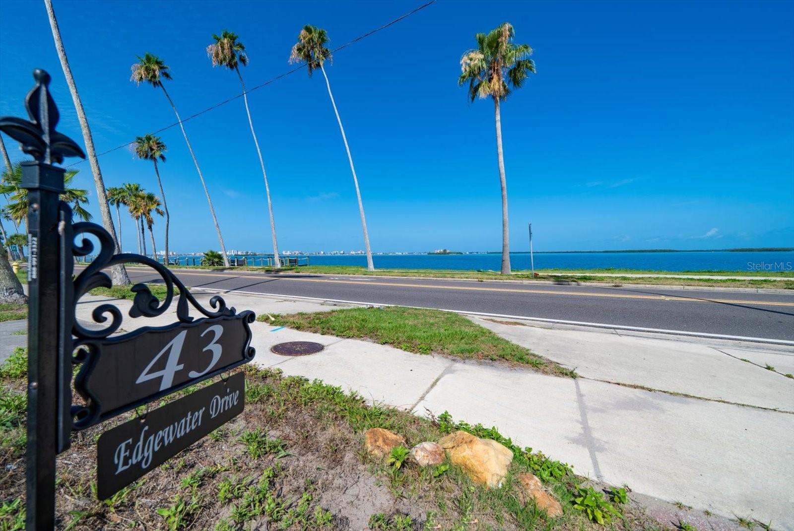 Water view from driveway