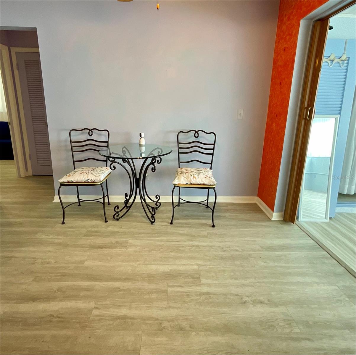 7-Dining area with room from a larger table.