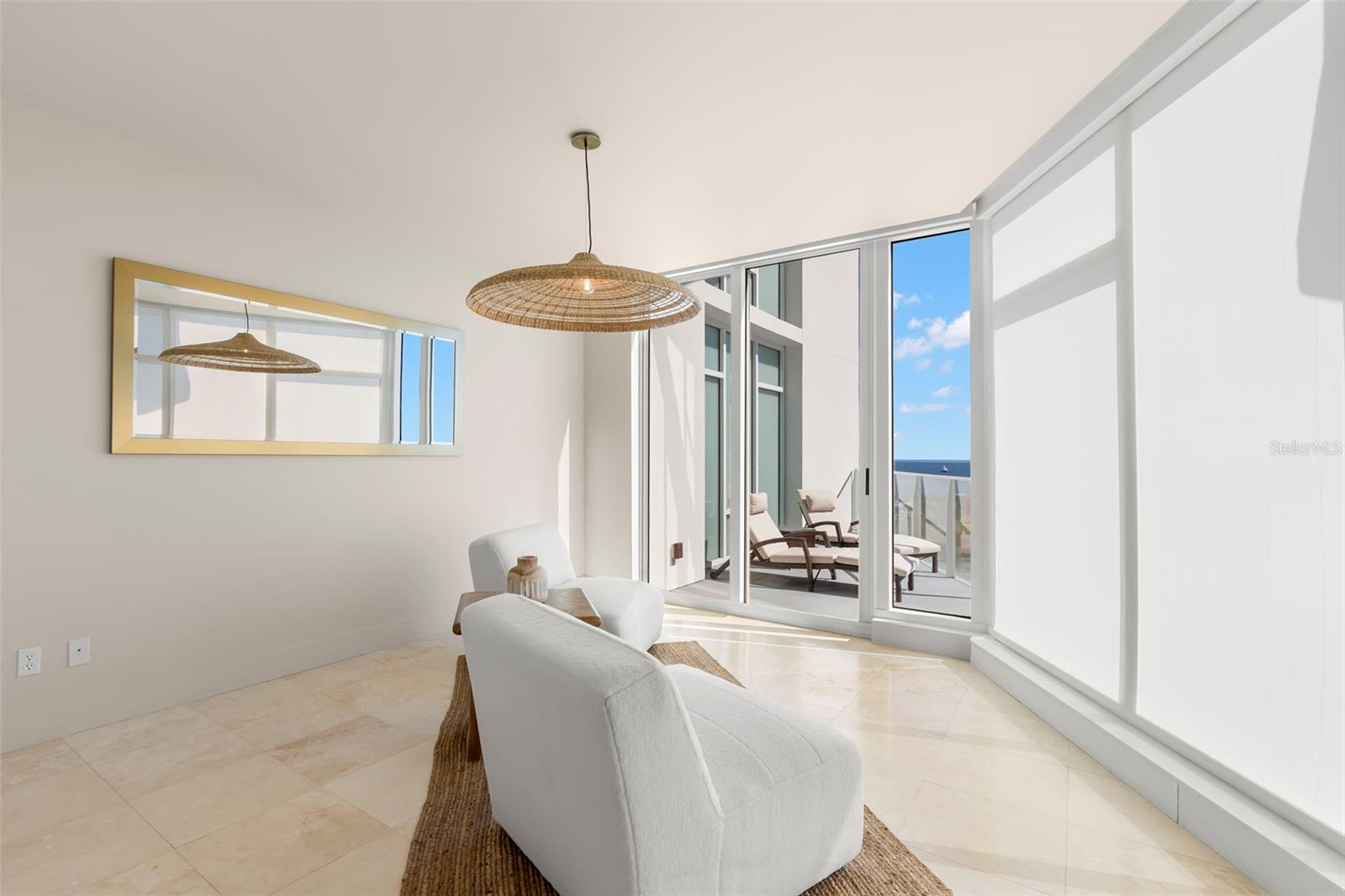 Tranquil sitting area designed for peaceful mornings and reading time