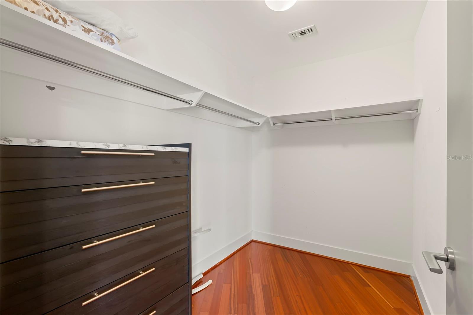 Double walk-in closets