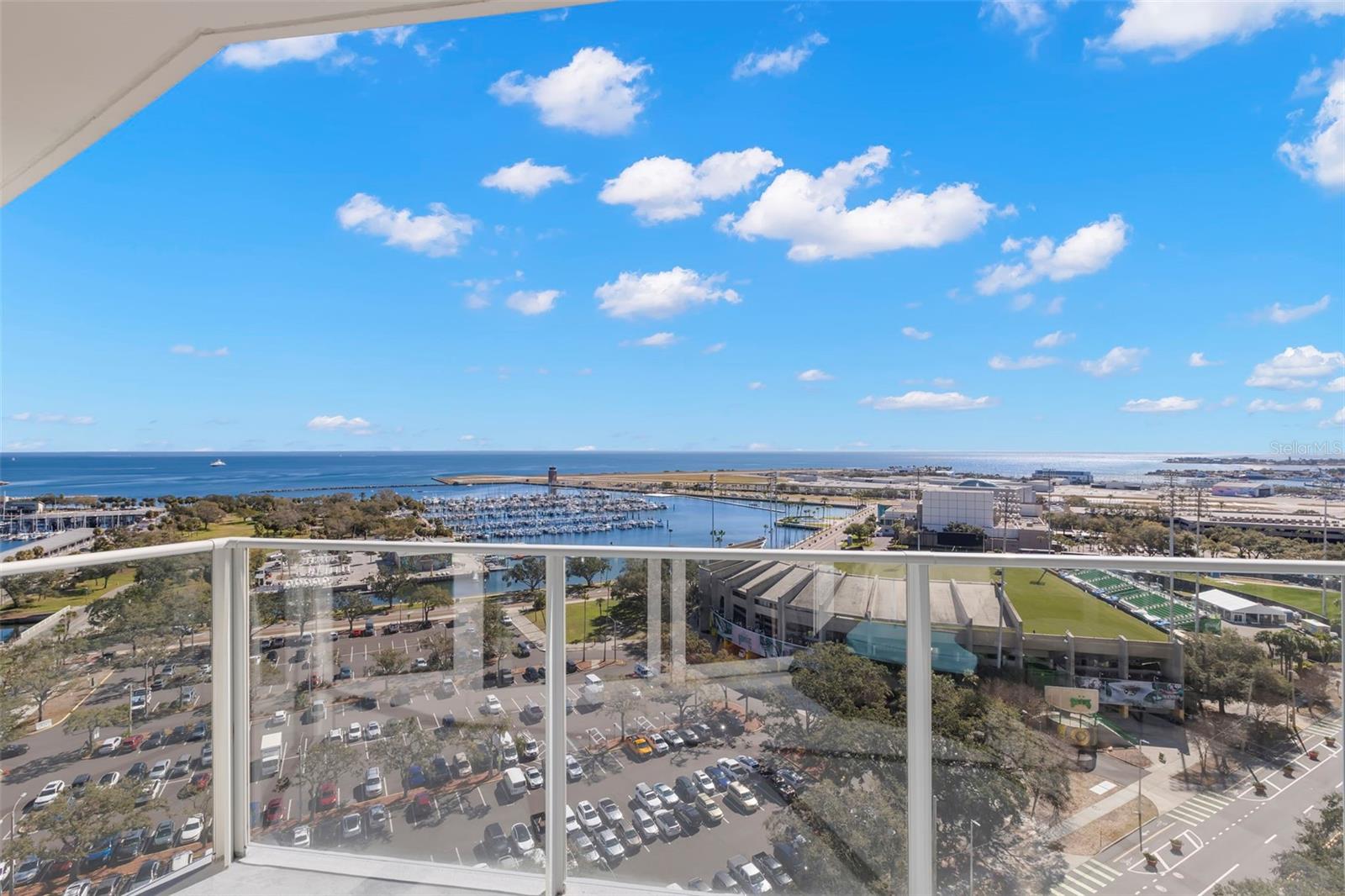 Primary suite balcony overlooking the Tampa Bay
