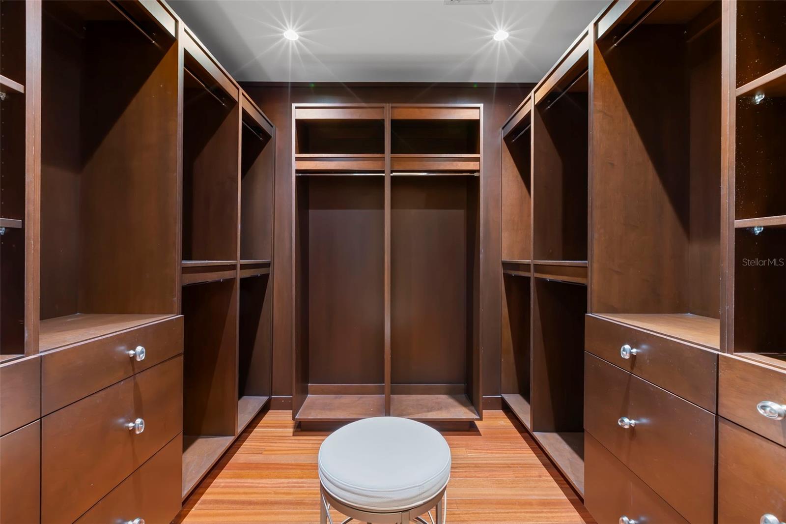 Custom-designed walk-in closet