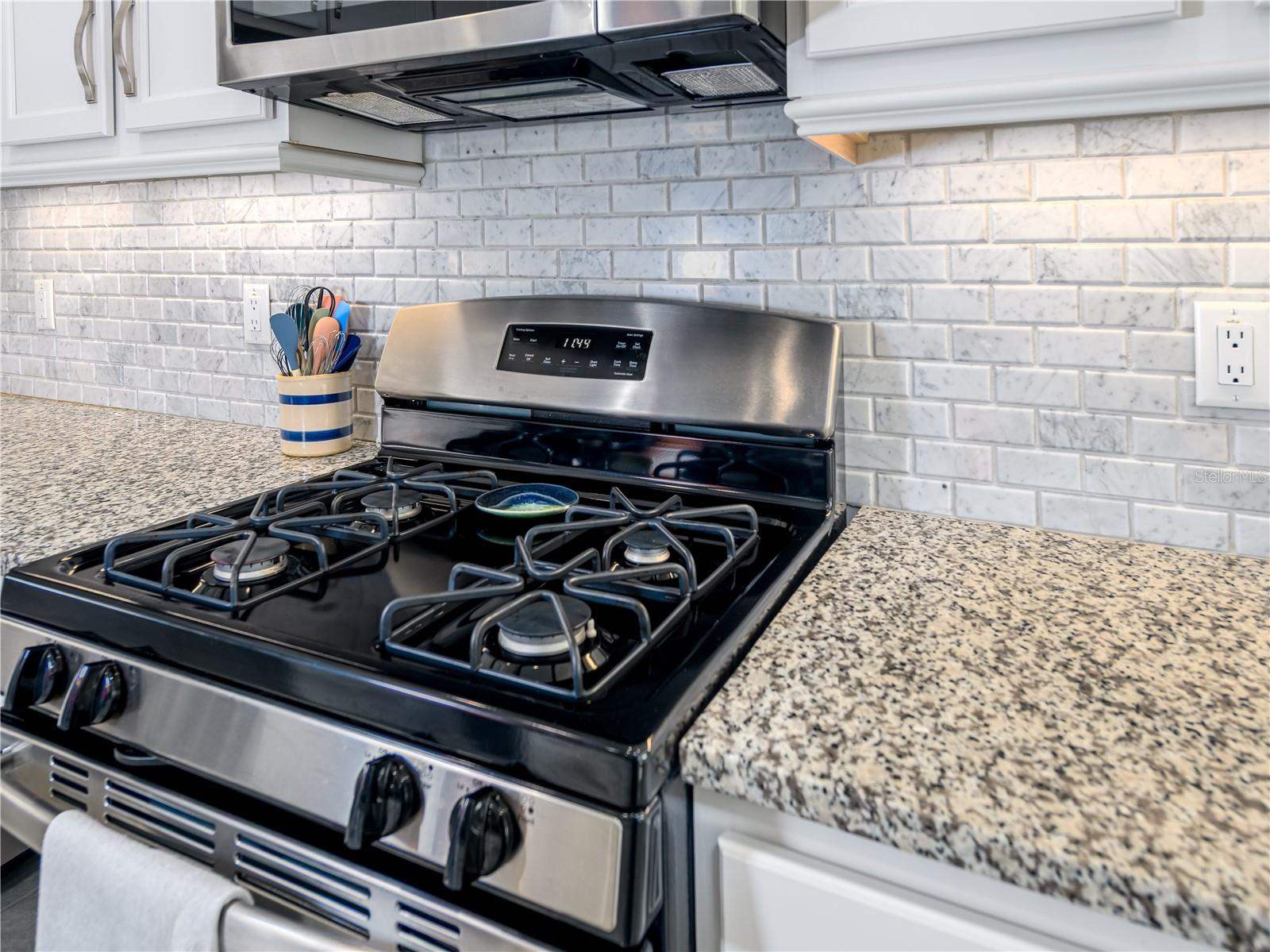 A cook's dream - gas stove!