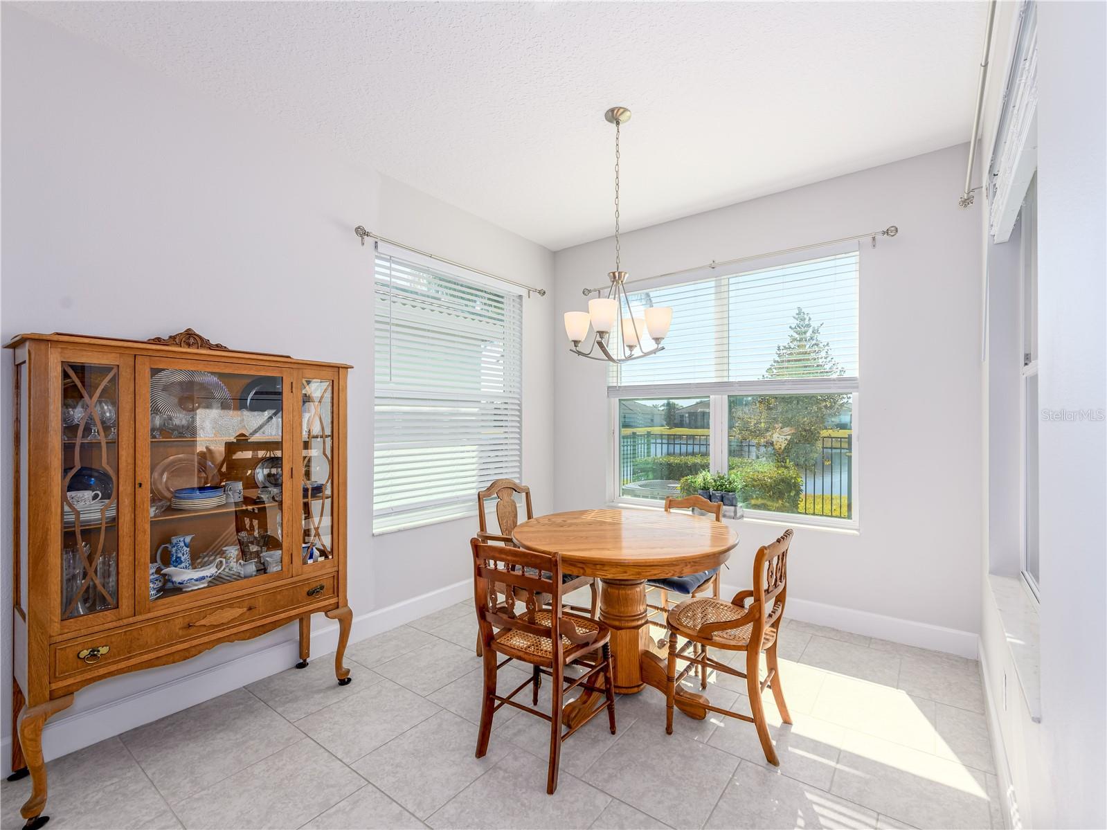 Bright and airy dining area