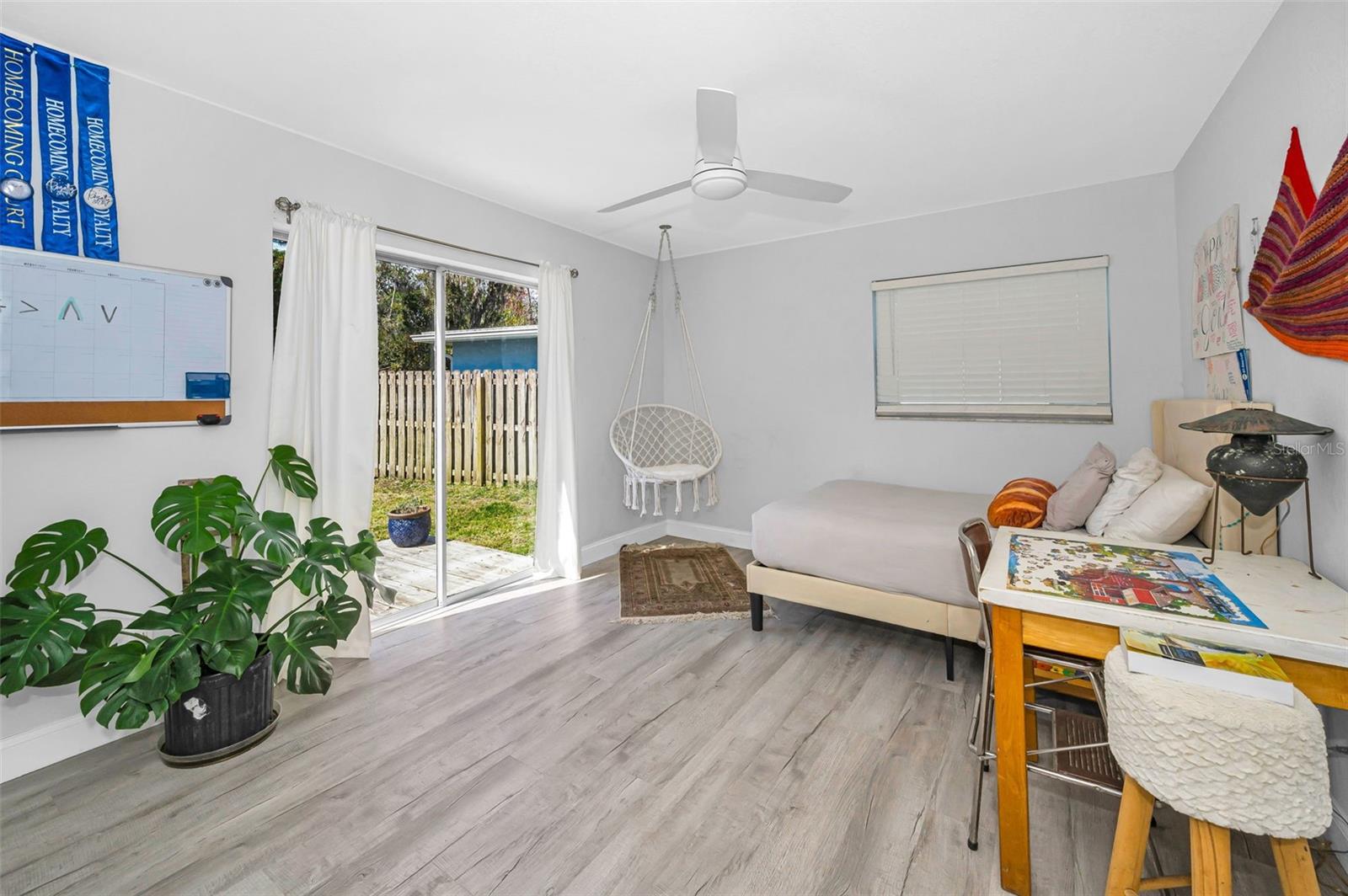 Downstairs bedroom #4 - Sliding glass doors to the backyard