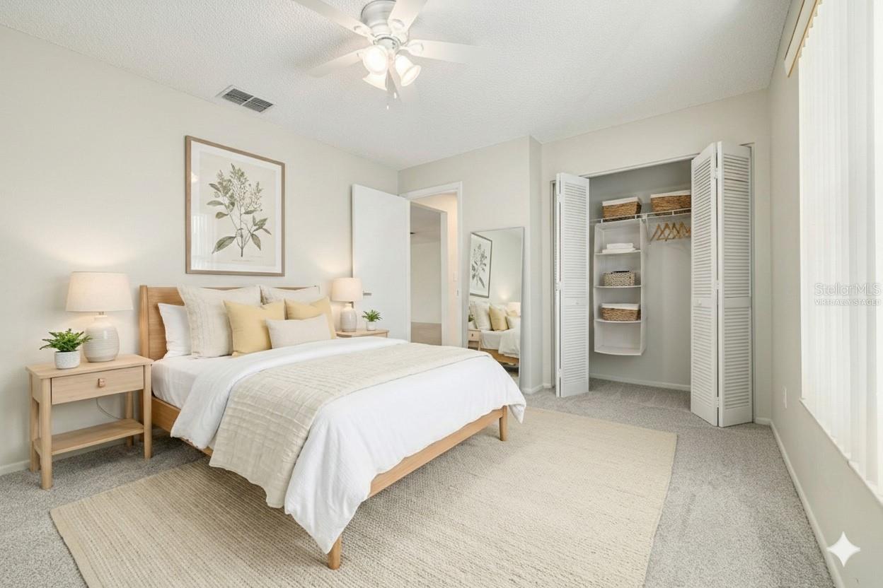 Virtually Staged Guest Bedroom
