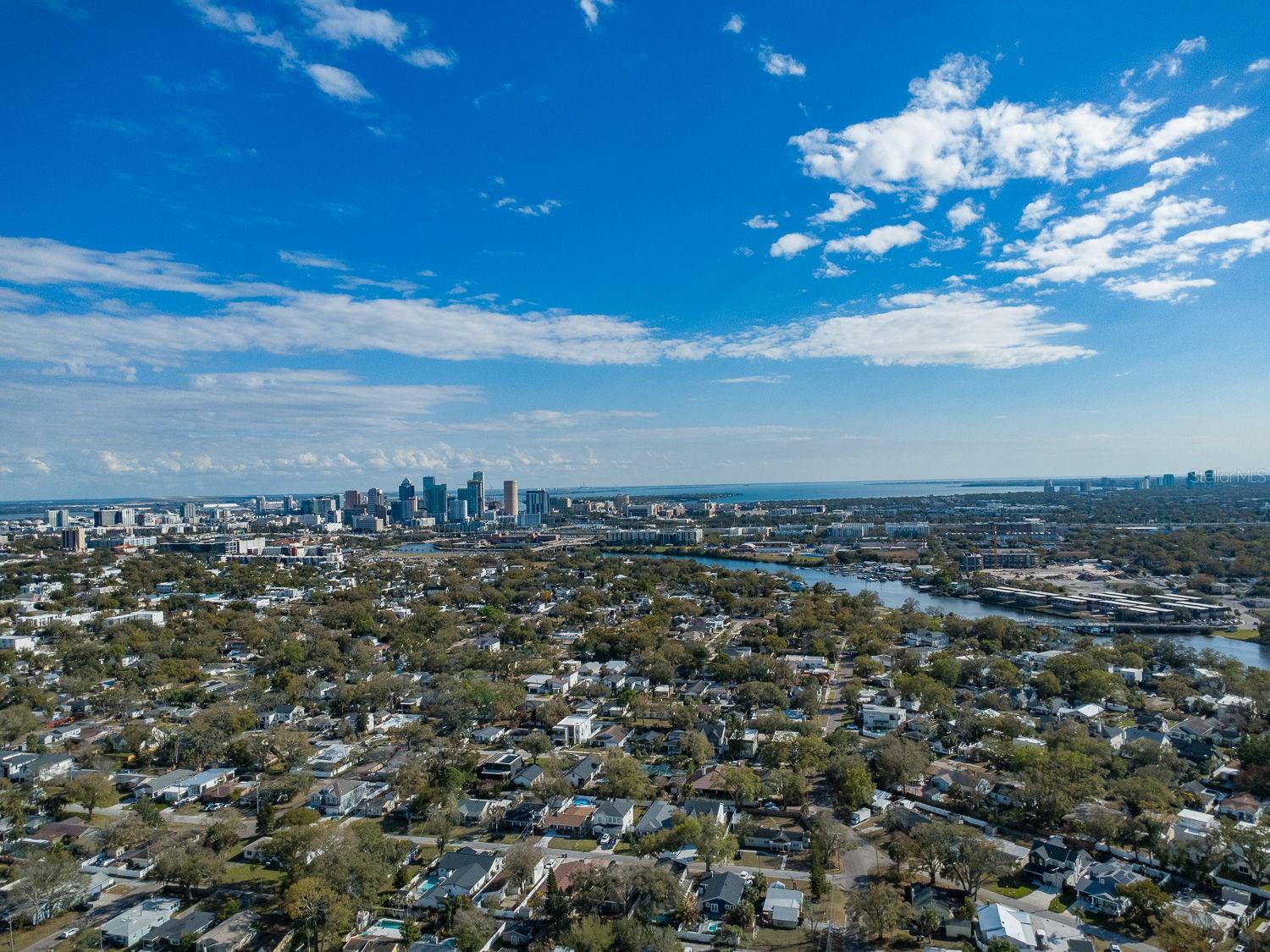 Bird's eye view of downtown Tampa