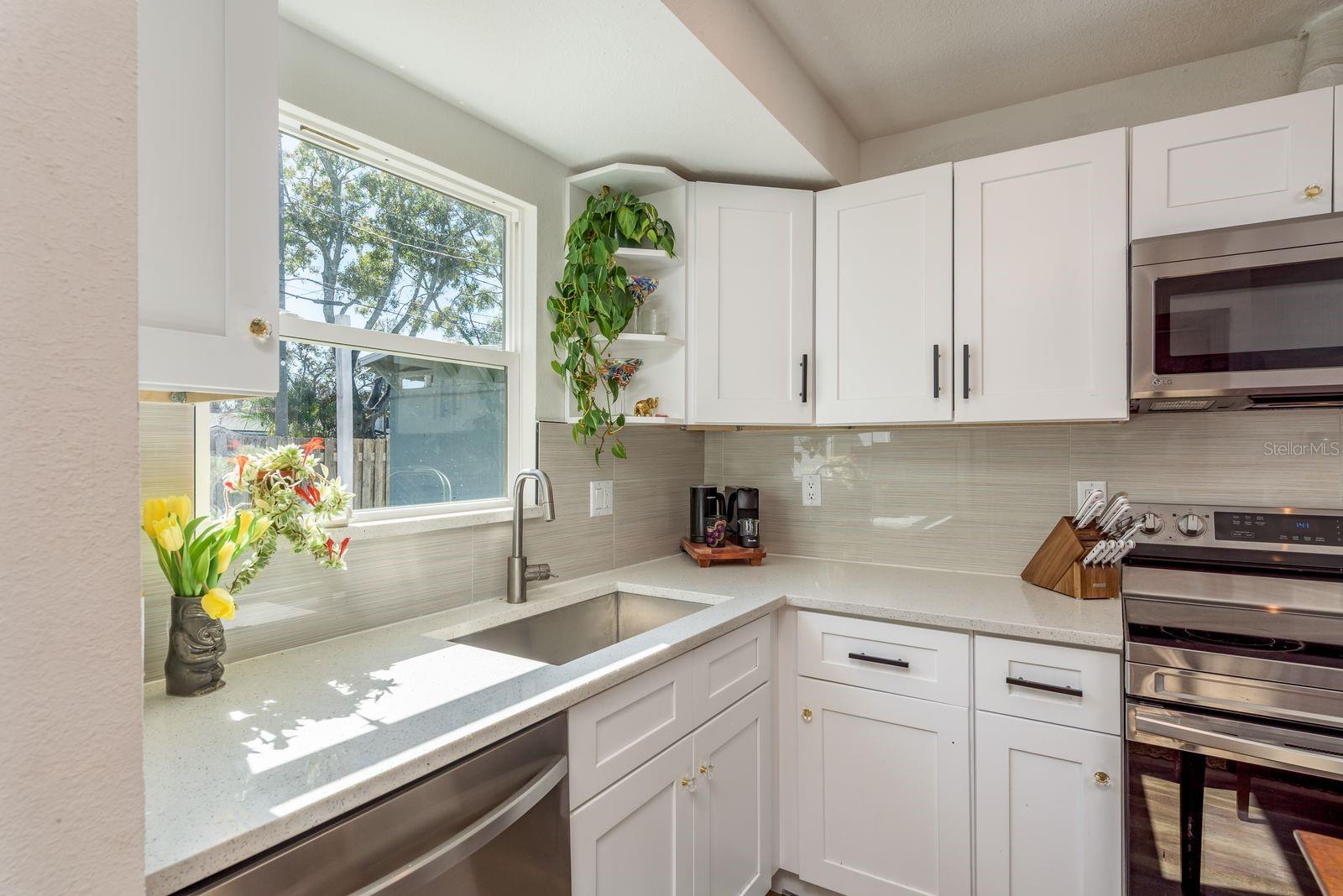 Updated Kitchen with updated Quartz countertops