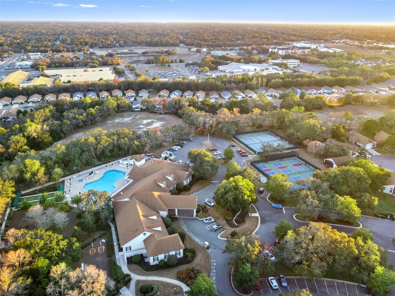 Aerial of clubhouse