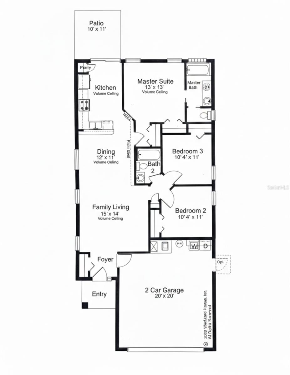 Original Builder Floor Plan (Flipped) - 310 Summer Sails Drive, Valrico, FL 33594