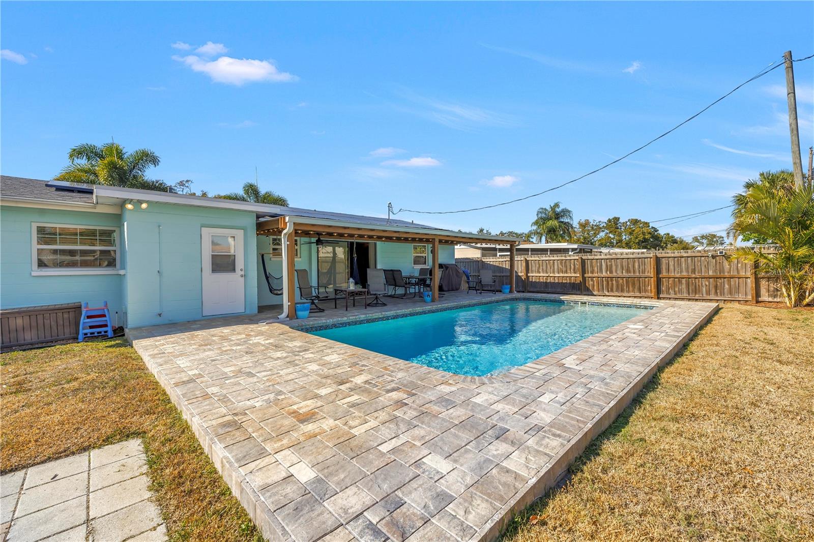 Newer pool equipment.