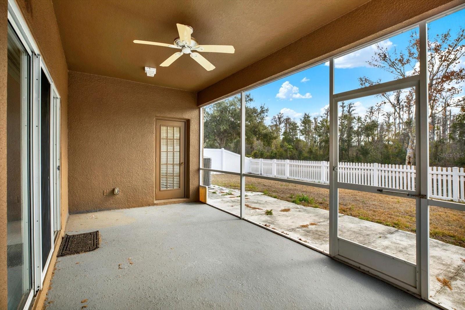 Screened lanai overlooking private water view