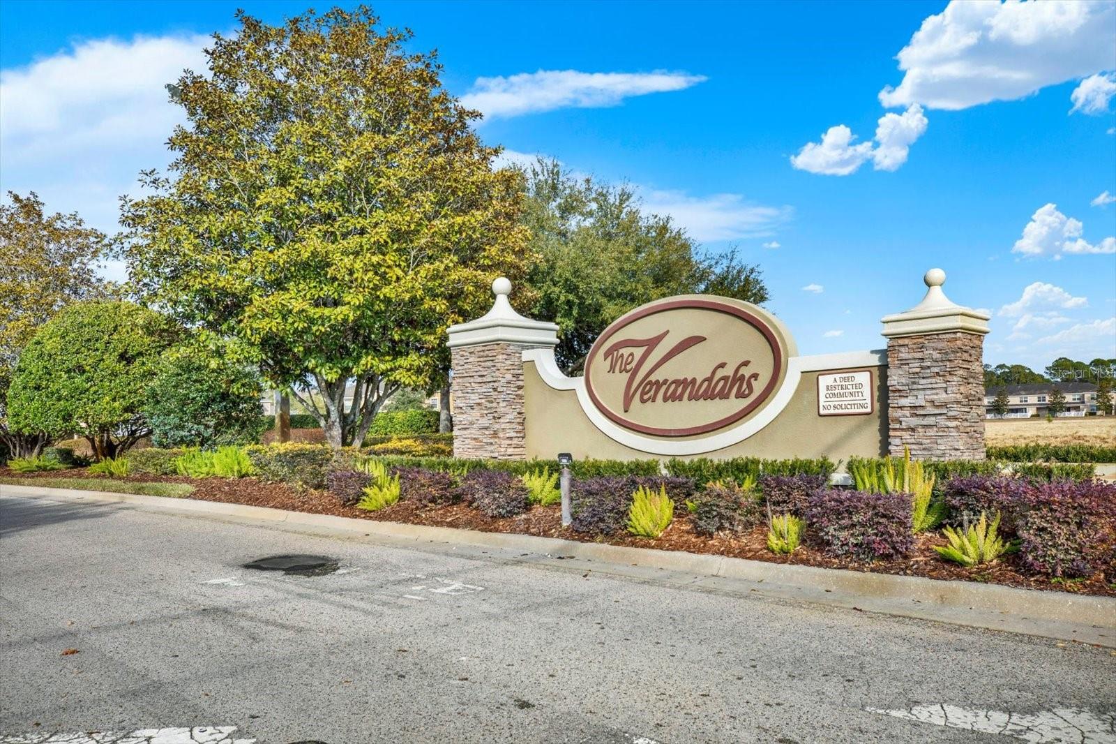 Gated entrance at The Verandahs in Hudson