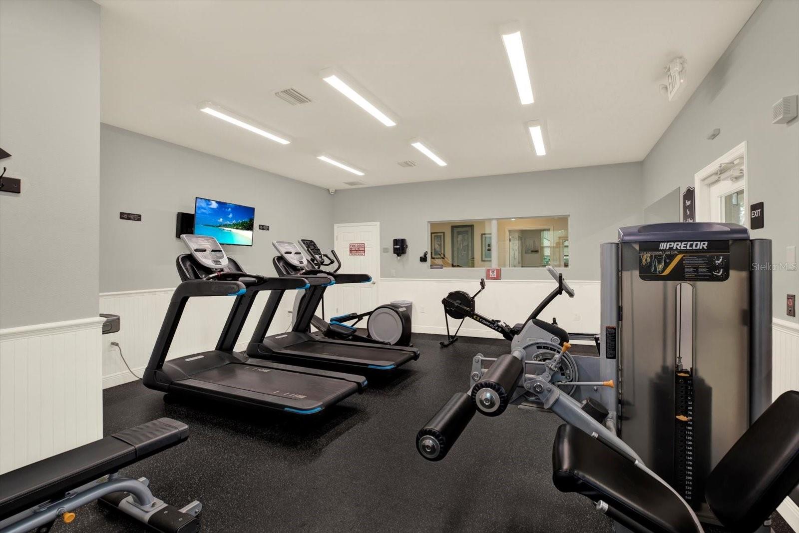 Fitness center for residents