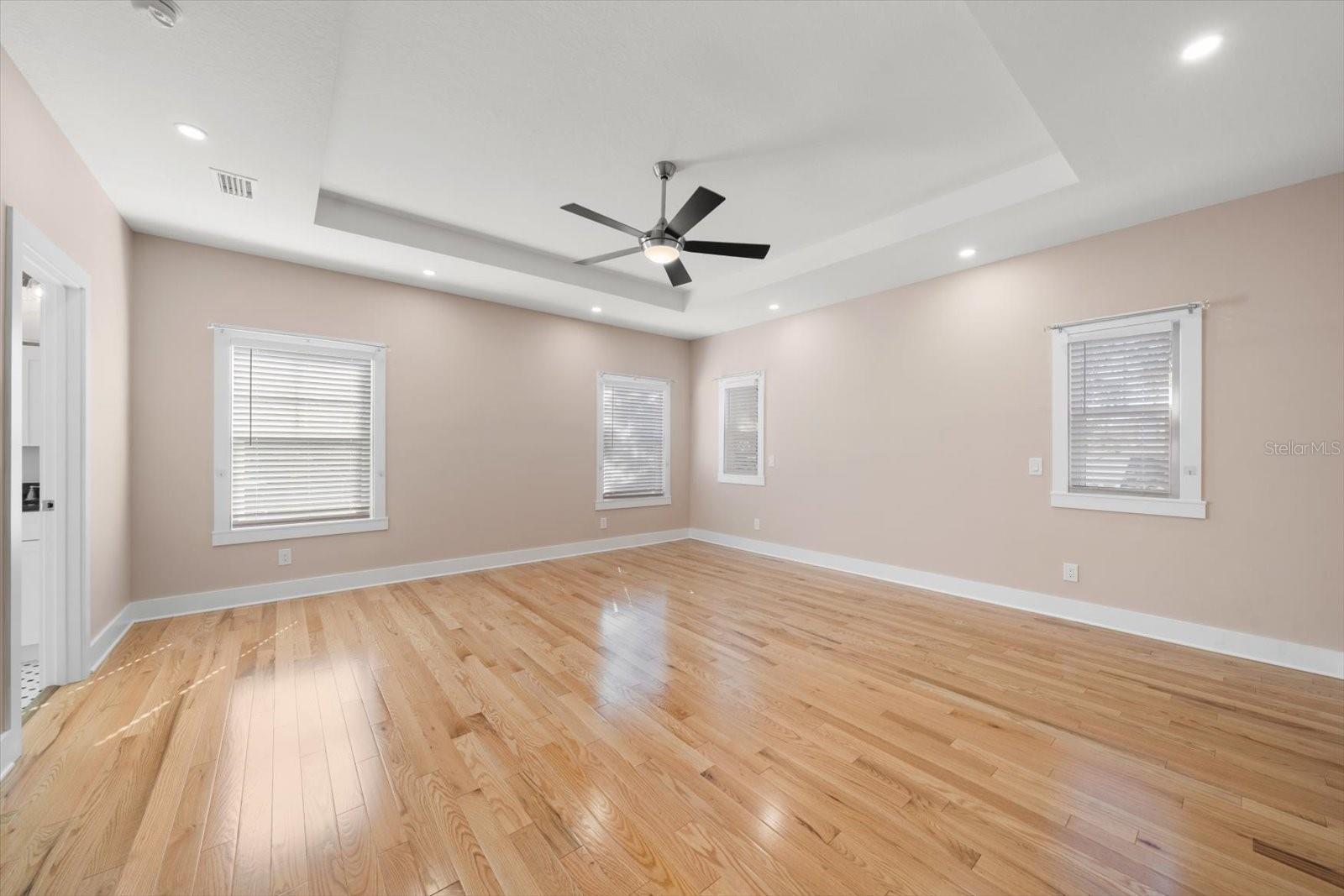 Master Bedroom with coffered ceiling