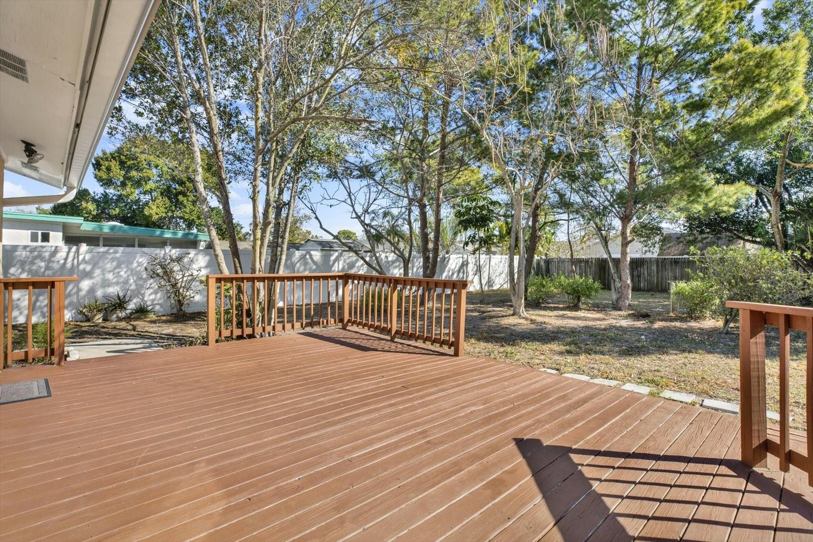 Another view of spacious deck.