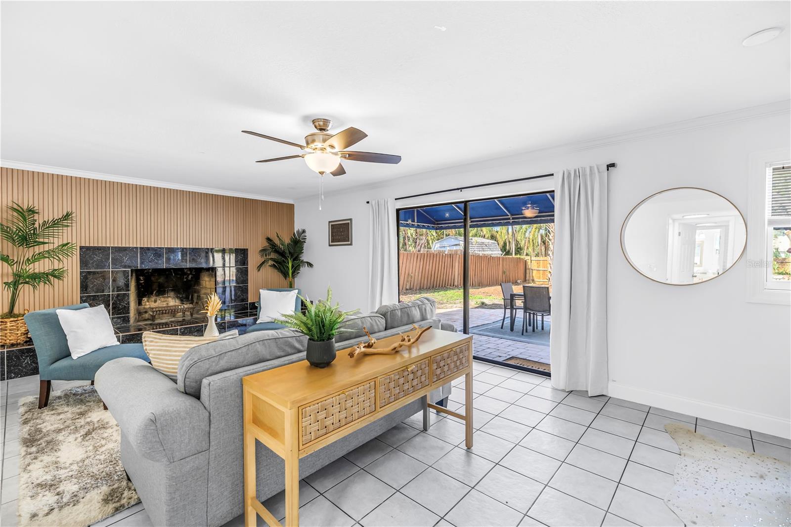 Informal living space on lower level