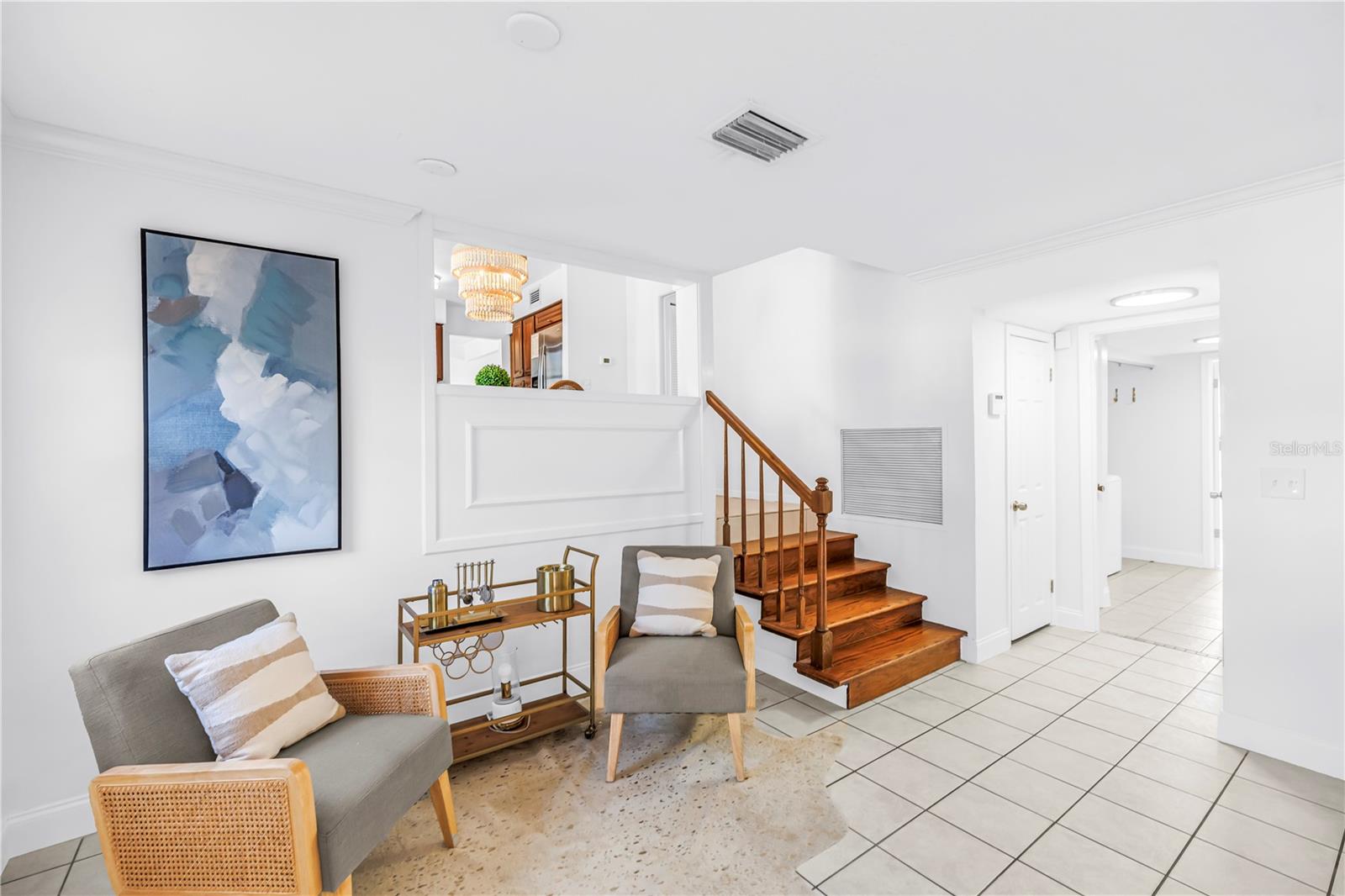 Lower level split floor plan