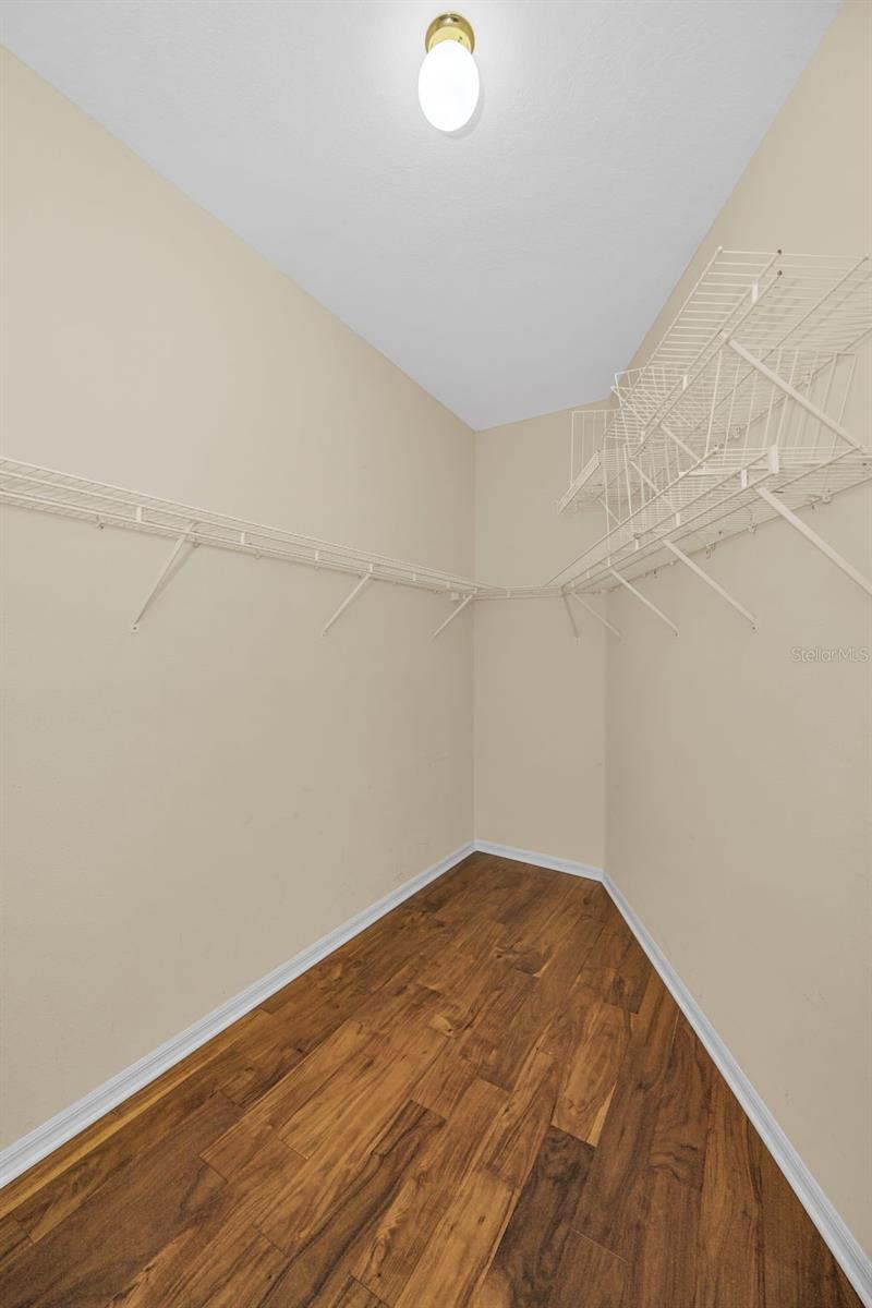 One of the two primary closets