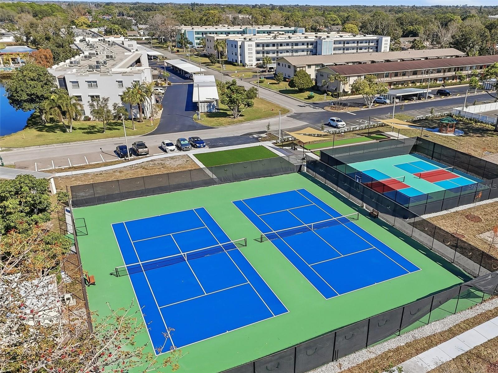 Tennis and pickleball courts, ready for your next match.