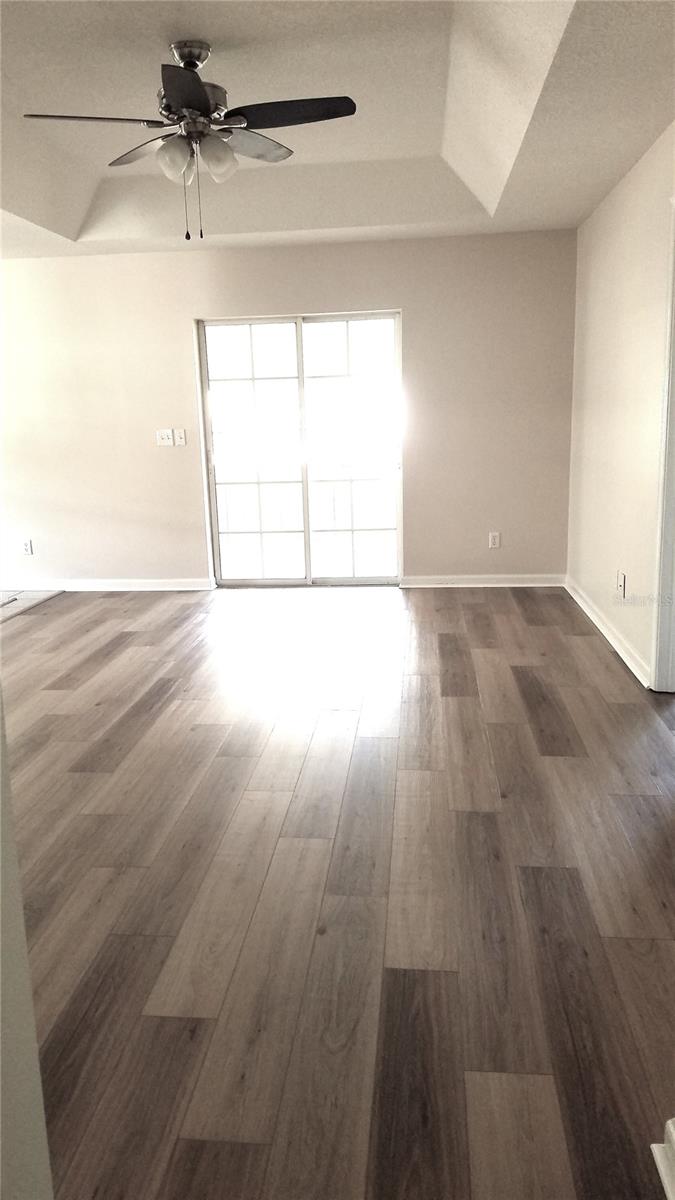View to back sliding doors to screen porch.