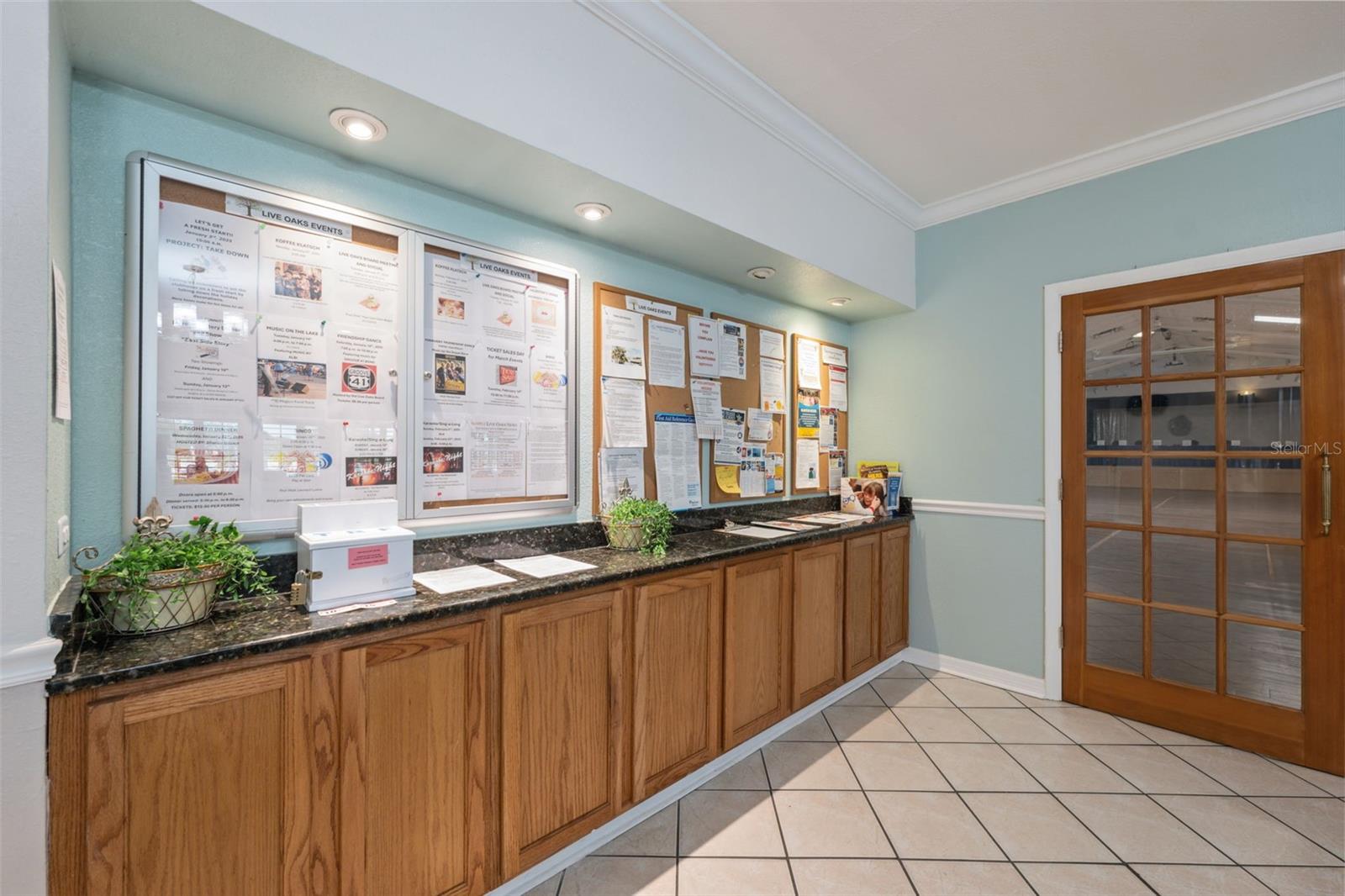 Information center of clubhouse