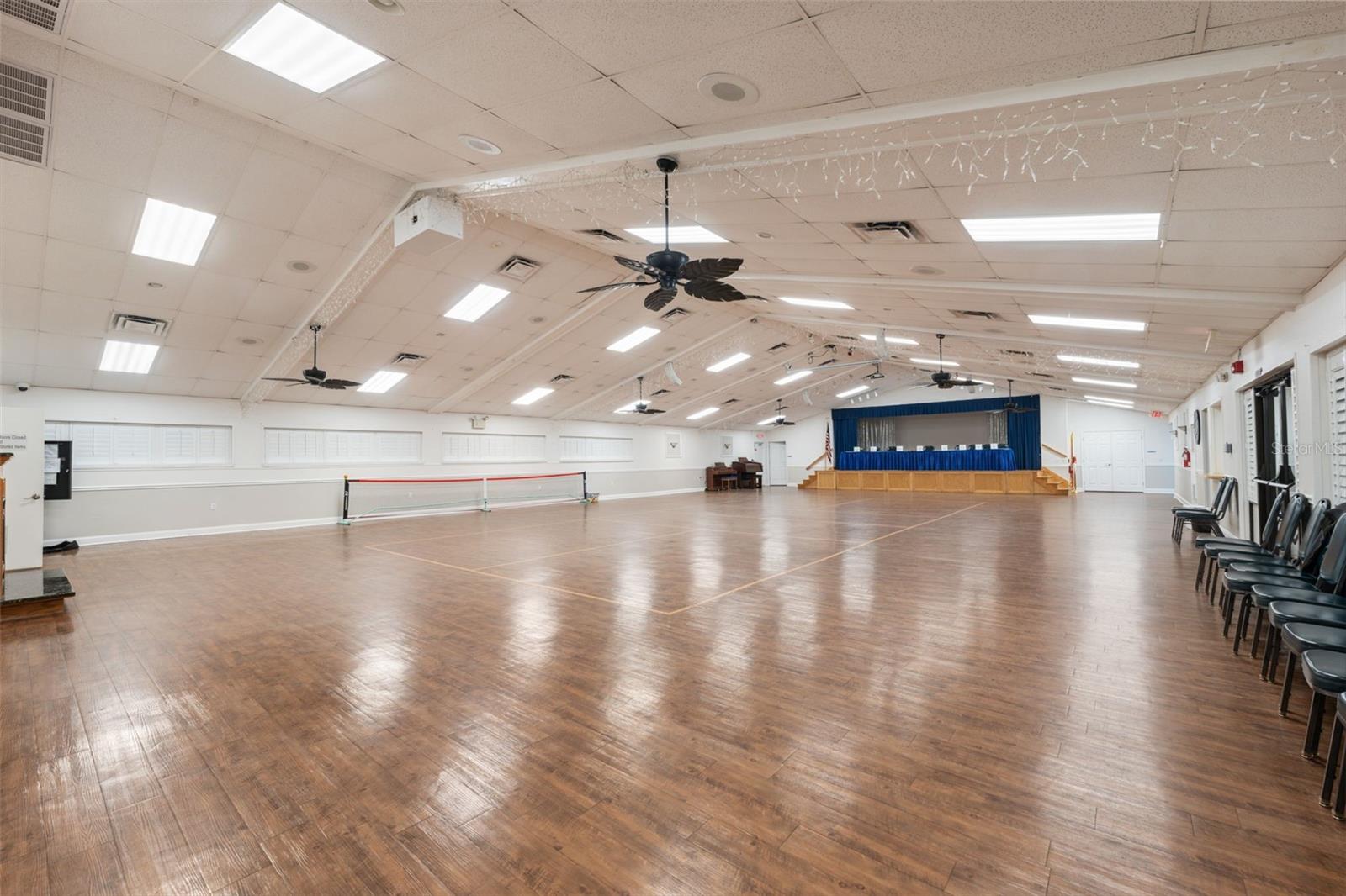 Main hall of clubhouse