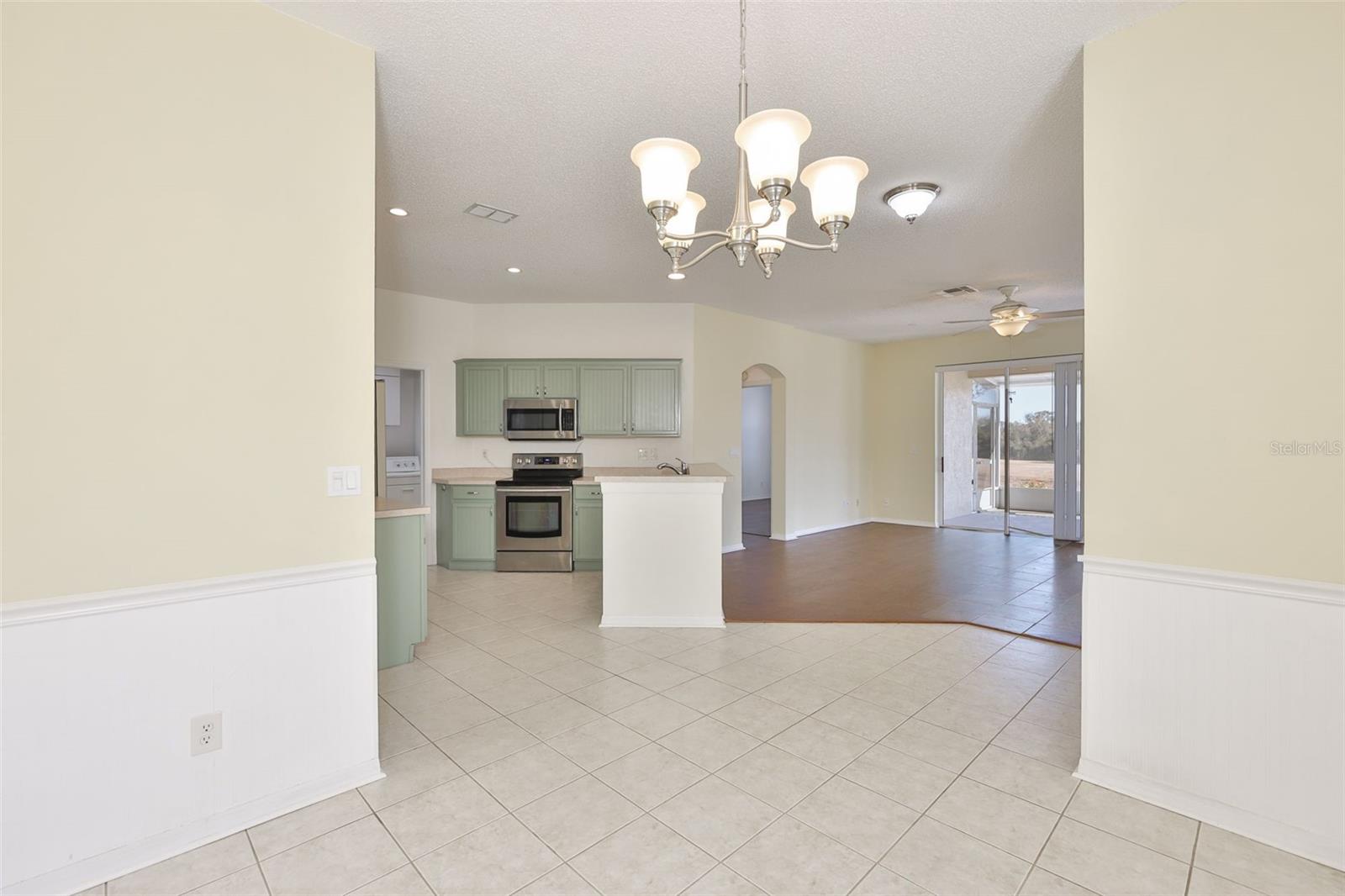 Looking out from the Dining area