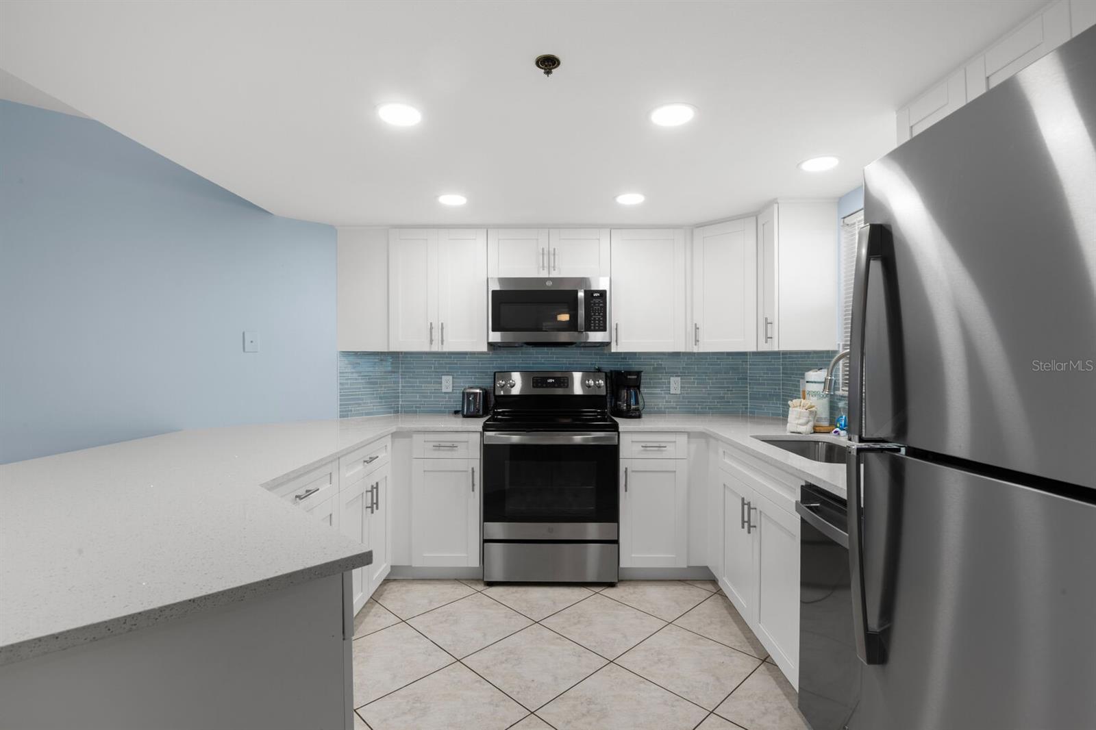 All stain steel appliances