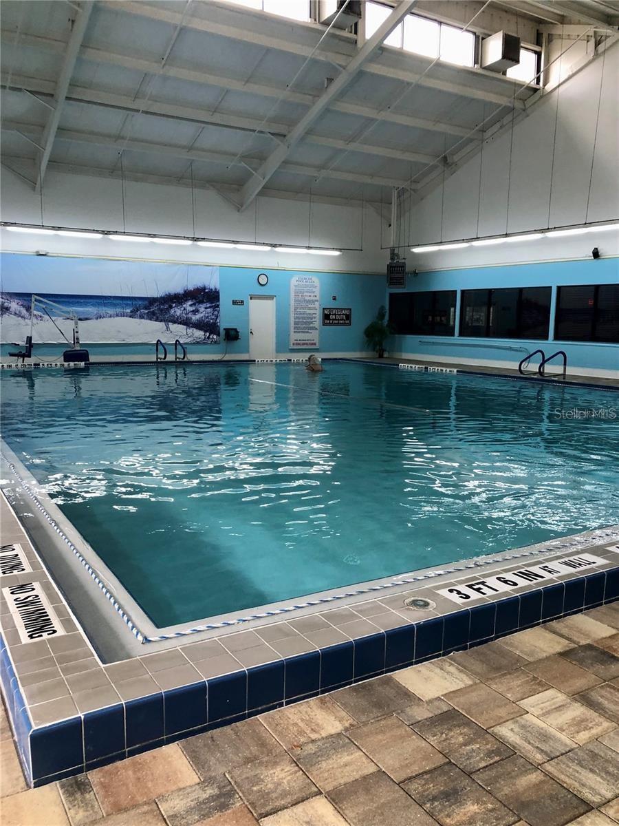 Heated walking pool inside