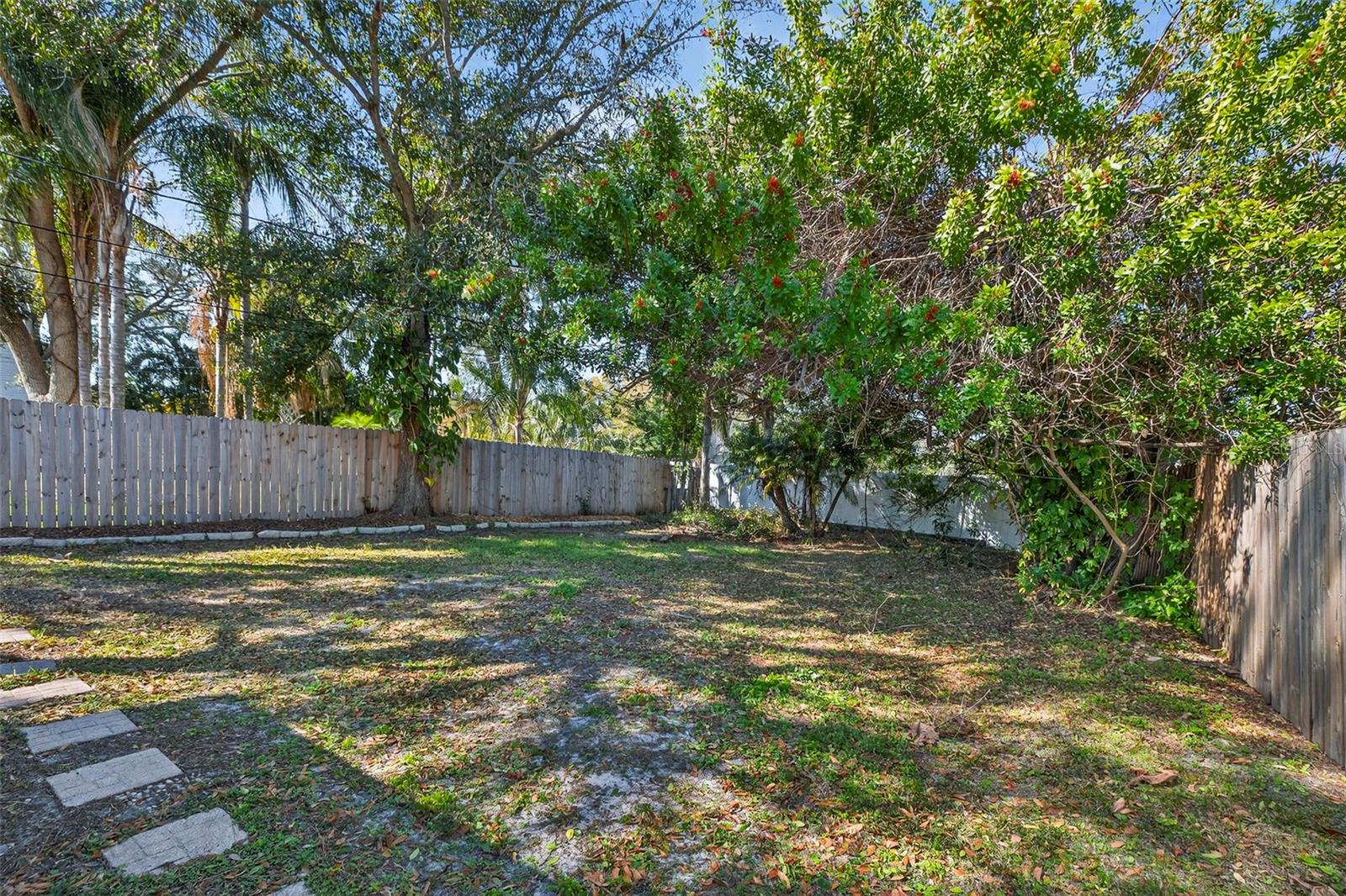 Large fenced lot in prime location