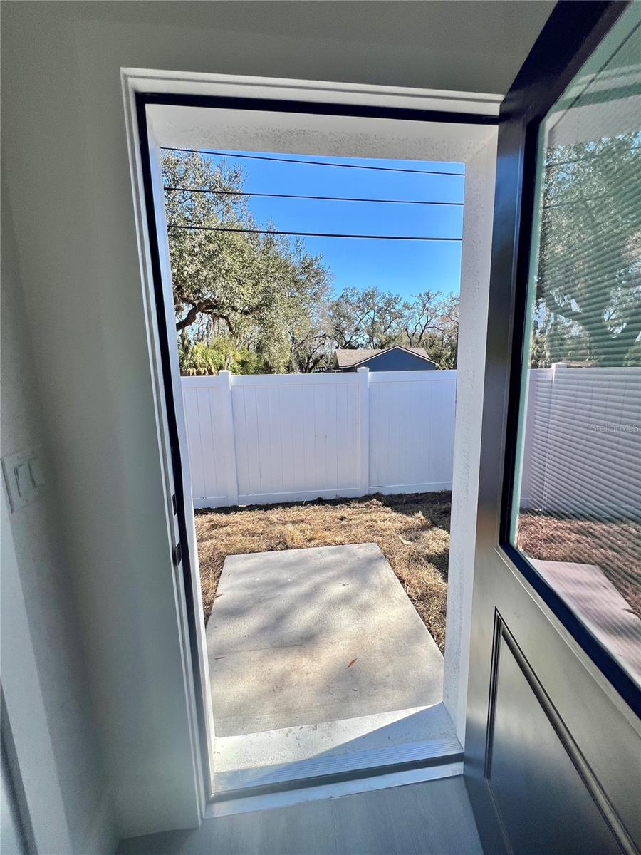 Exit door to the Patio