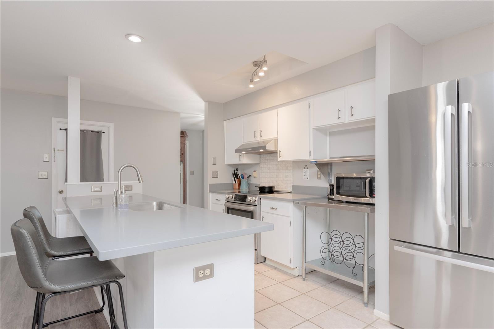 Stainless steel appliances.