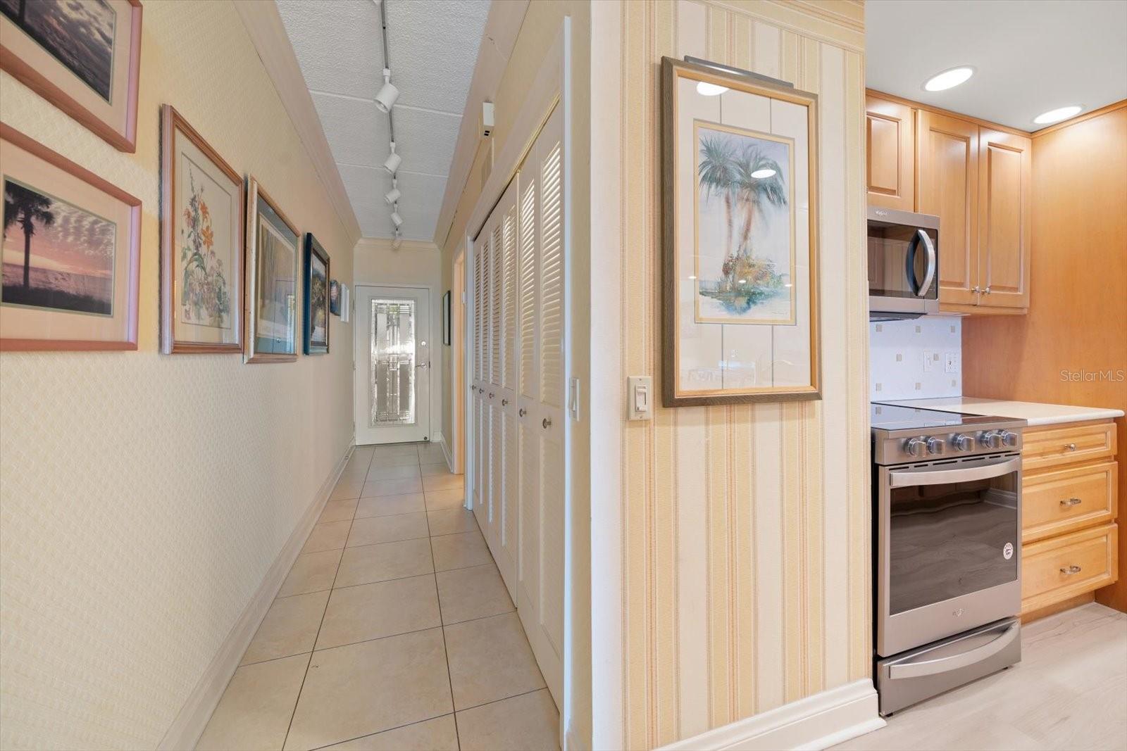 Entry from front courtyard to interior.