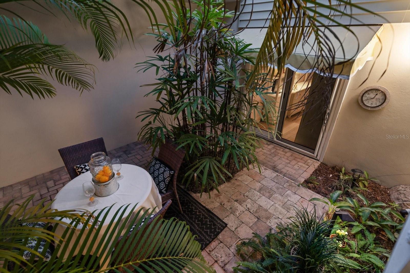 Courtyard - enjoy dining al fresco...all year!!