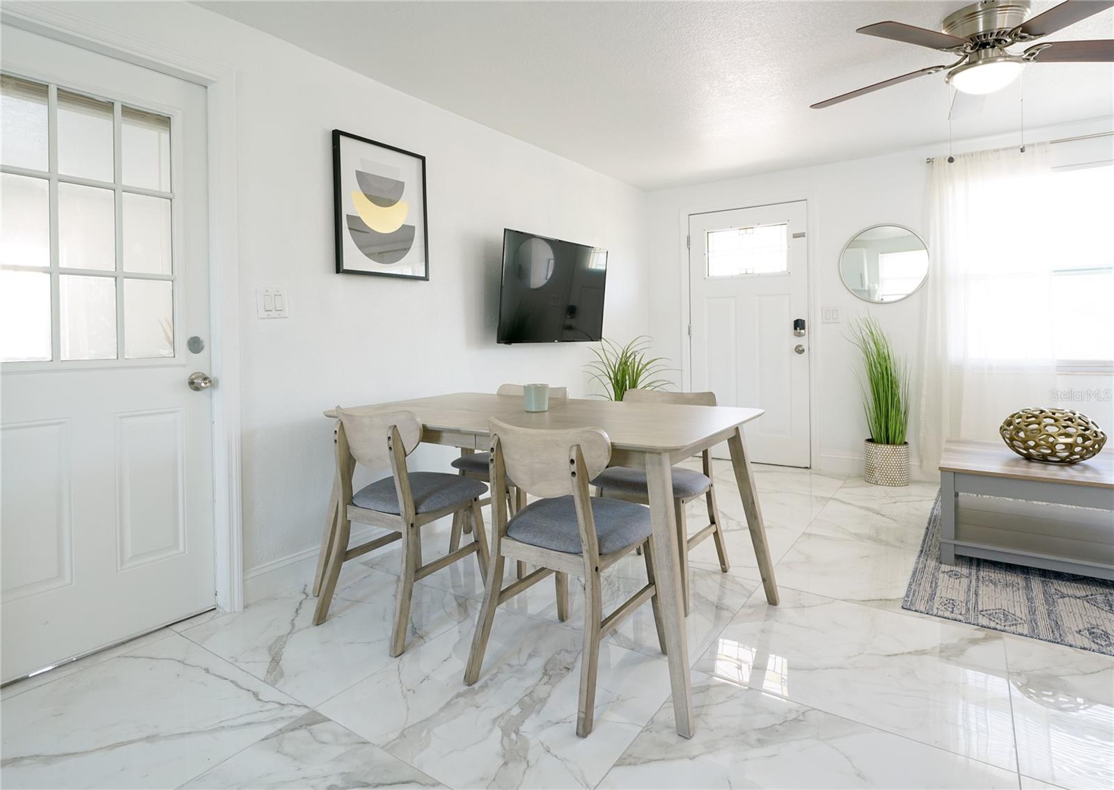 Dedicated dining space perfect for family meals or accommodating short term rental guests.