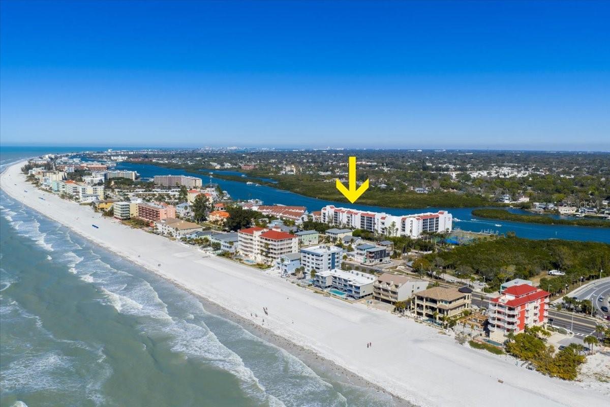 Steps away from beautiful Indian Shores Beach.