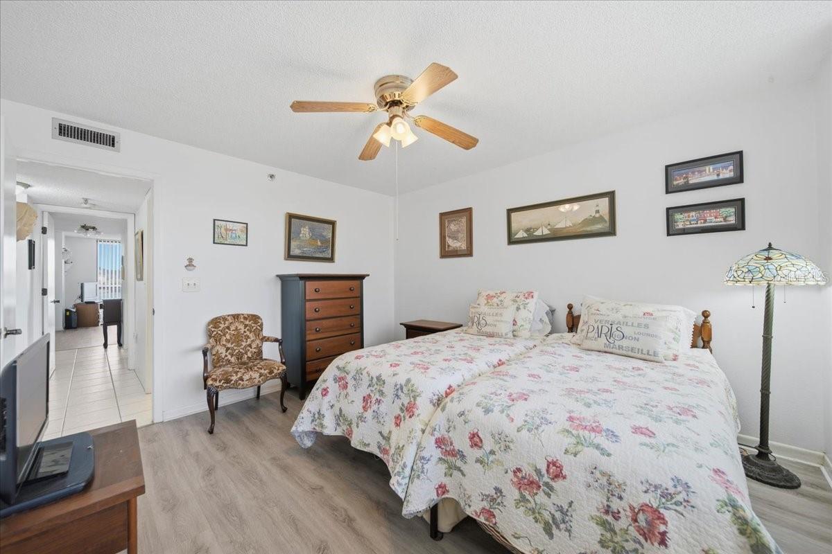 2nd spacious bedroom with waterproof luxury vinyl flooring.