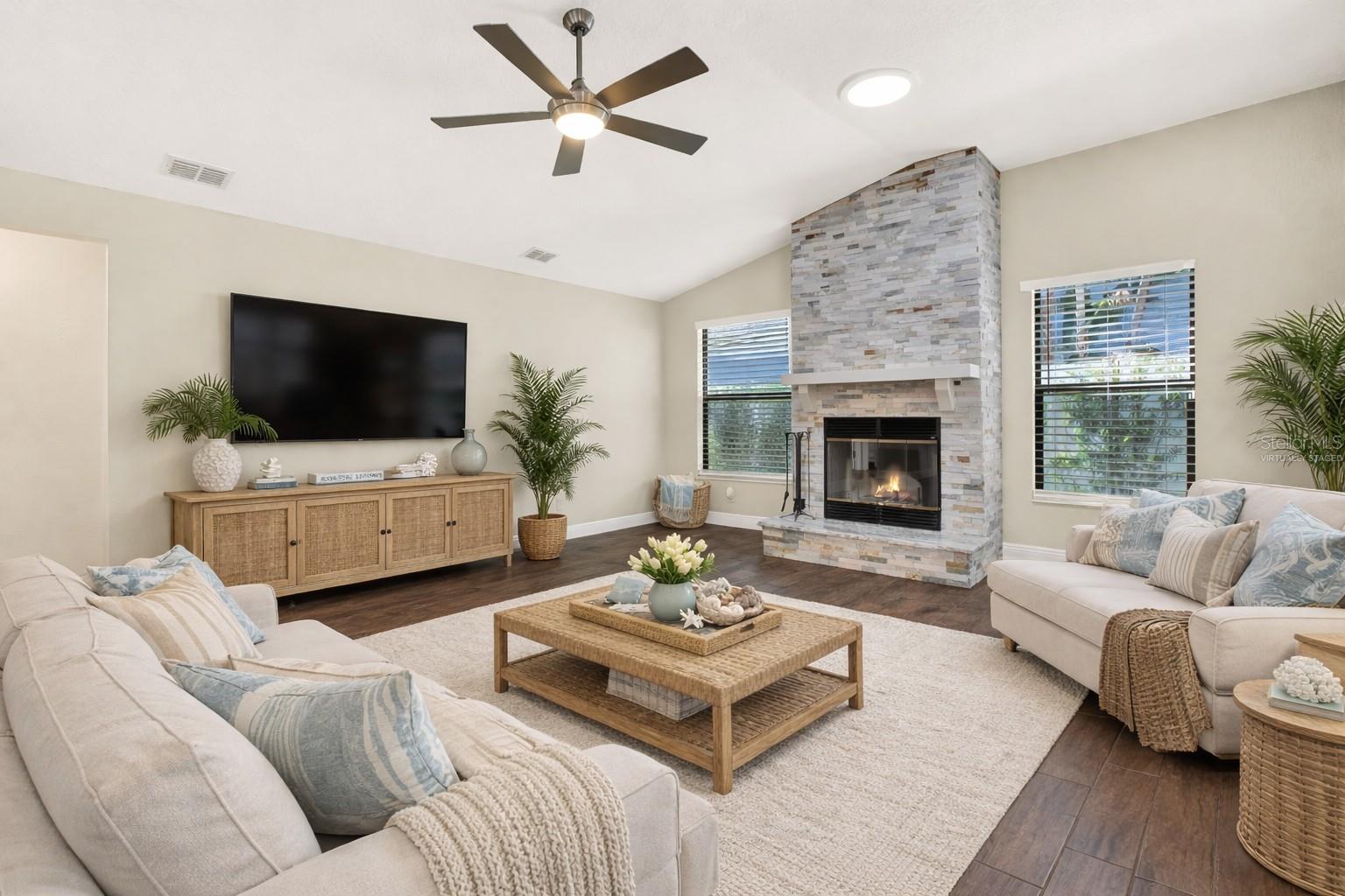 Virtually Staged Living Room