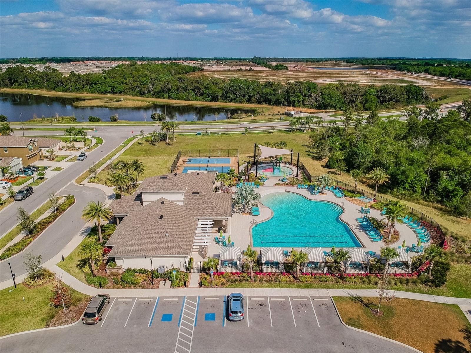 Pool, Cabanas, Splash Pad, Pickleball Courts!