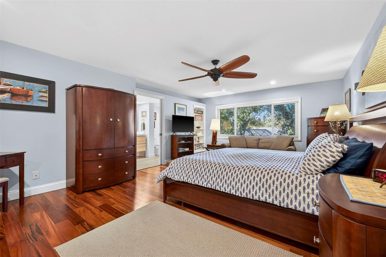 Upstairs Primary Suite with ensuite bath