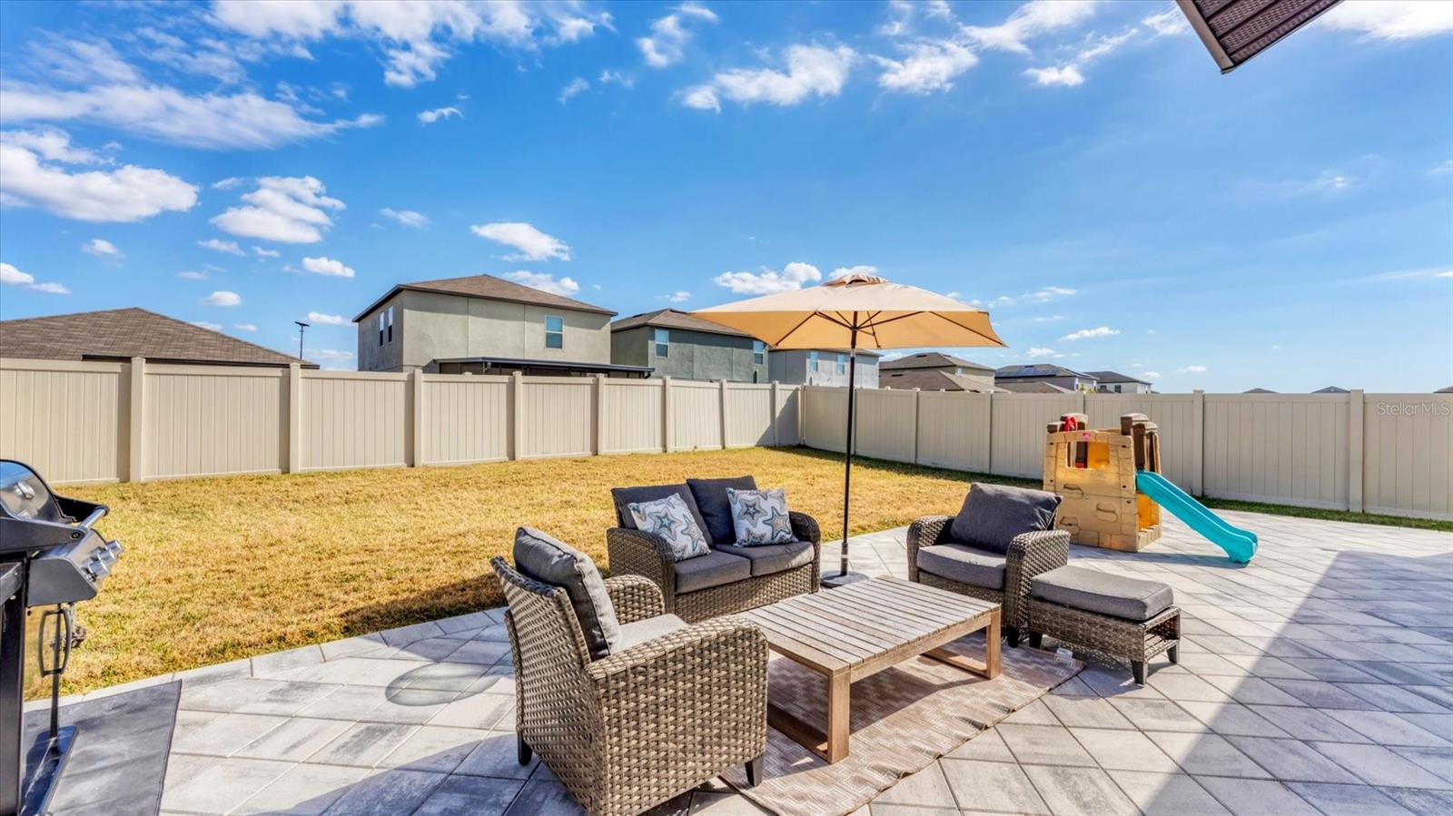 Oversized paver patio