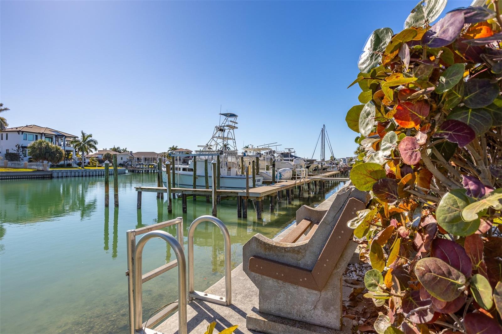 Waterfront bench for residents