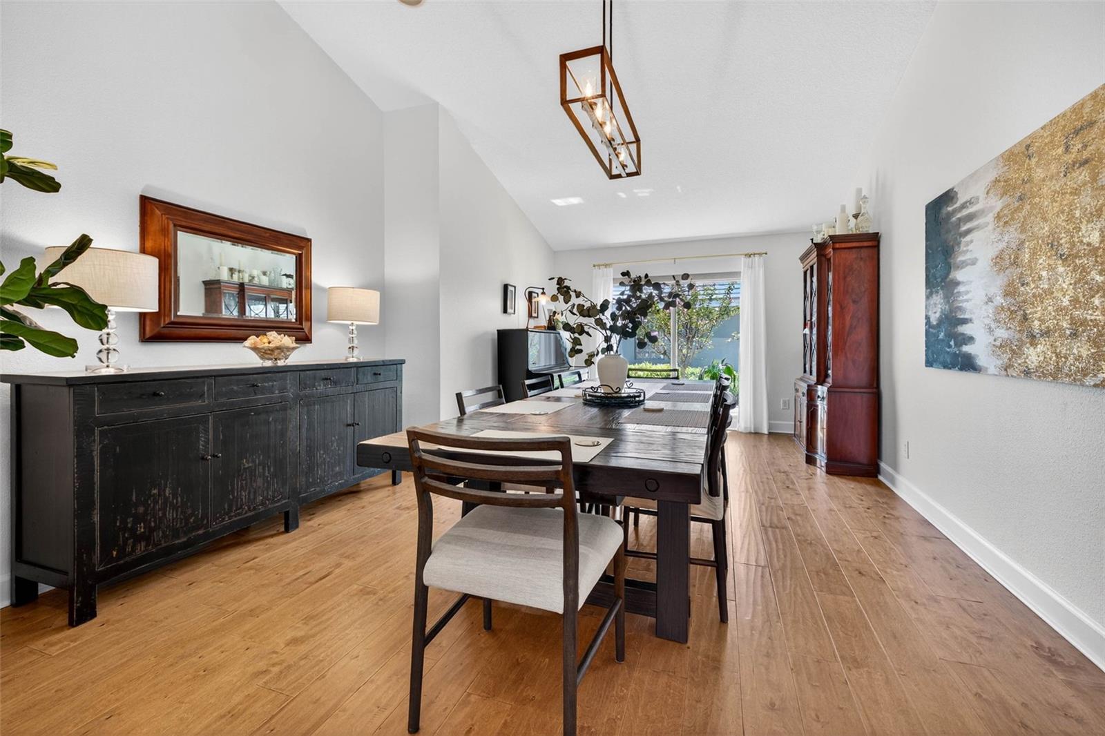 Spacious dining space