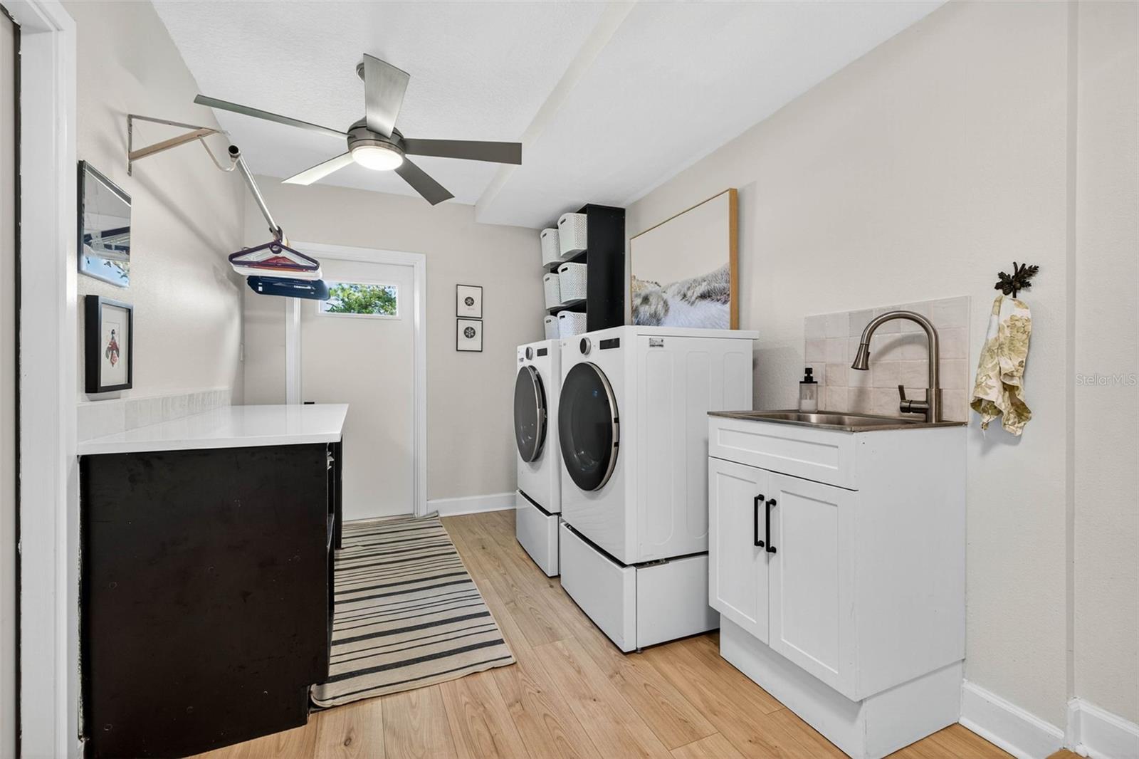 Functional laundry design with utility sink